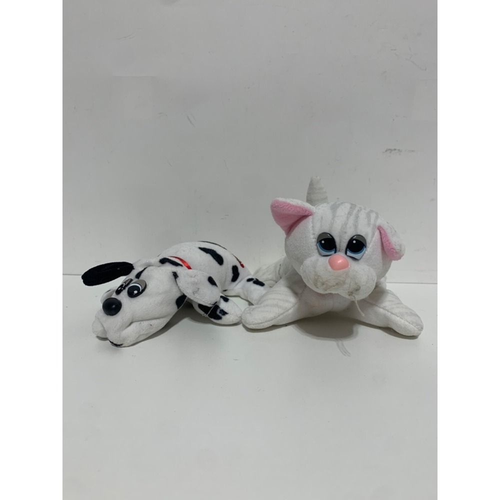 Tonka Lot of 2 Pound Puppy Dalmatian Pound Pur-r-ies Striped Stuffed Animal